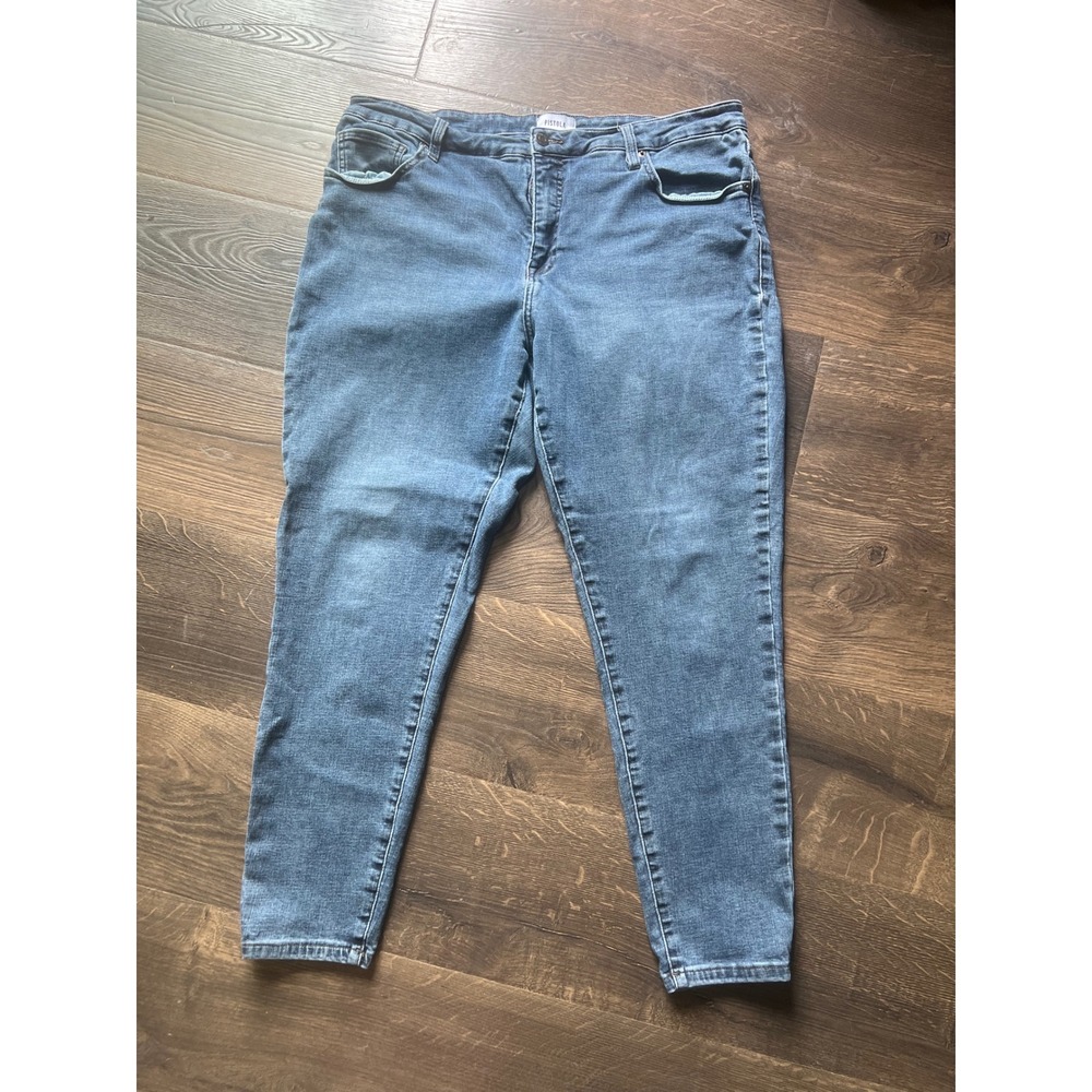 Pistola Womens Plus Size 18W High Rise Skinny Jeans Medium Wash Denim Stretch